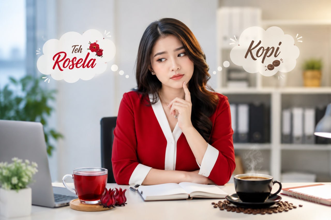Pilih Kopi atau Rosella?? Mana yang Lebih Baik untuk Mood dan Metabolisme Pagi Hari?